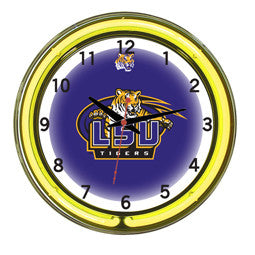 LSU Tigers 18" Neon Clock