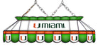 Miami Hurricanes Stained Glass Pool Table Light