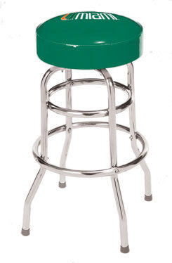 Miami Hurricanes Chrome Barstool