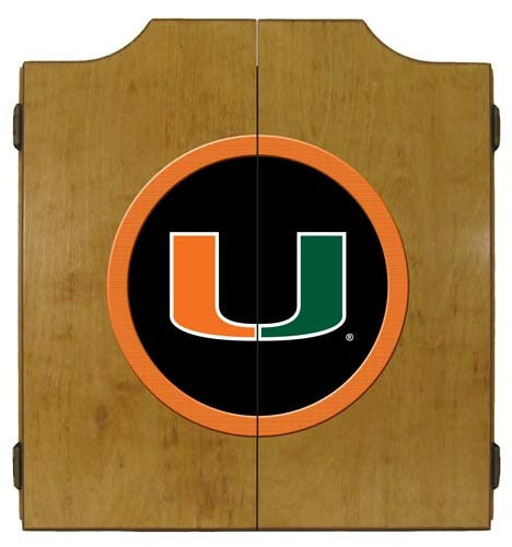 Miami Hurricanes Dartboard Cabinet