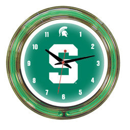 Michigan State Spartans 14" Neon Clock