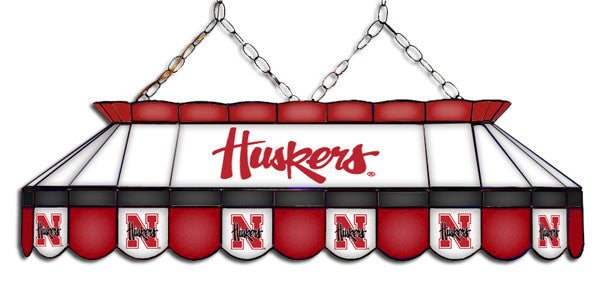 Nebraska Cornhuskers Stained Glass Pool Table Light