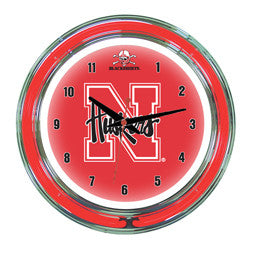 Nebraska Cornhuskers 14" Neon Clock