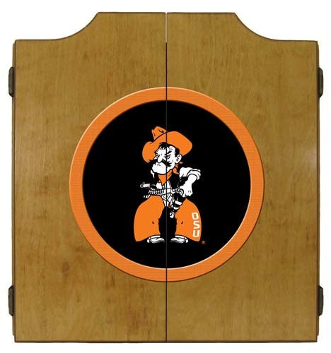 Oklahoma State Cowboys Dartboard Cabinet