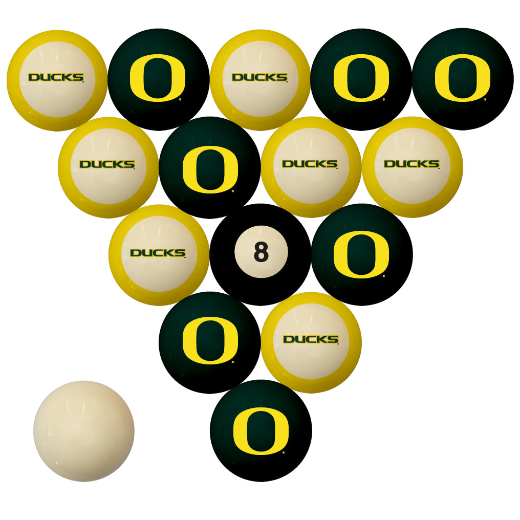 Oregon Ducks Billiard Ball Set - NUMBERED