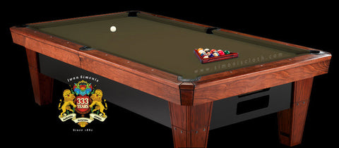 8' Simonis 860 Pool Table Cloth - Olive