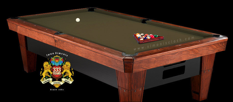 7' Simonis 860 Pool Table Cloth - Olive