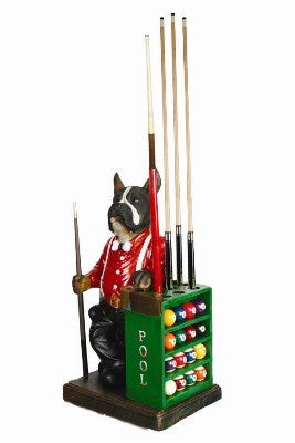 Dog Pool Cue and Ball Holder