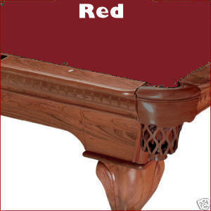 Pro 8' Oversized Proline Classic 303T Teflon Pool Table Felt - Red