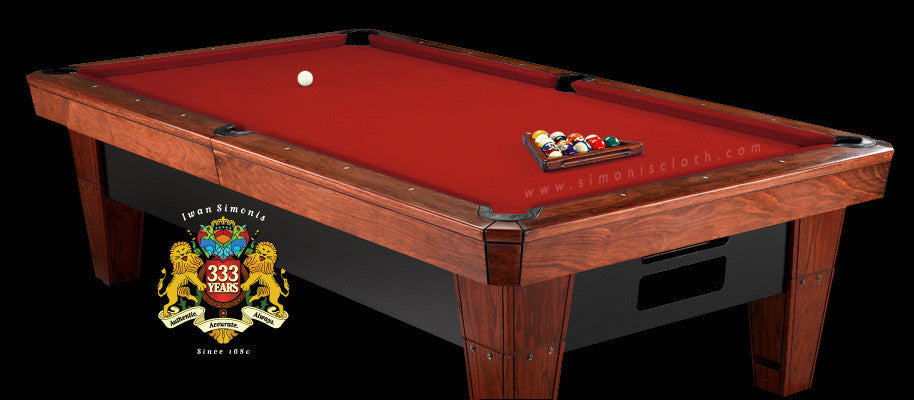 Pro 8' Simonis 860 Pool Table Cloth - Red