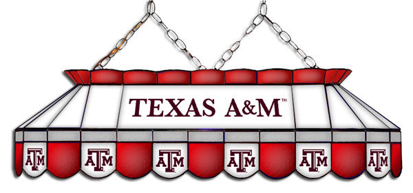 Texas A&M Aggies Stained Glass Pool Table Light