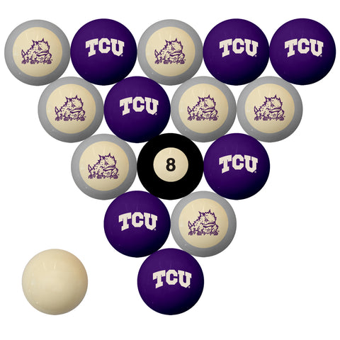 TCU Horned Frogs Billiard Ball Set - NUMBERED