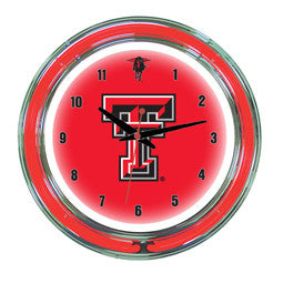 Texas Tech Red Raiders 14" Neon Clock