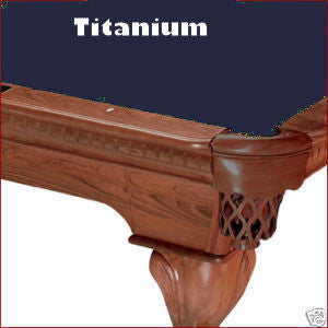 Pro 8' Oversized Proline Classic 303T Teflon Pool Table Felt - Titanium