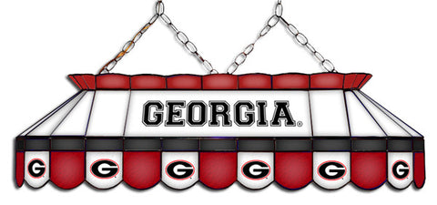 Georgia Bulldogs Stained Glass Pool Table Light
