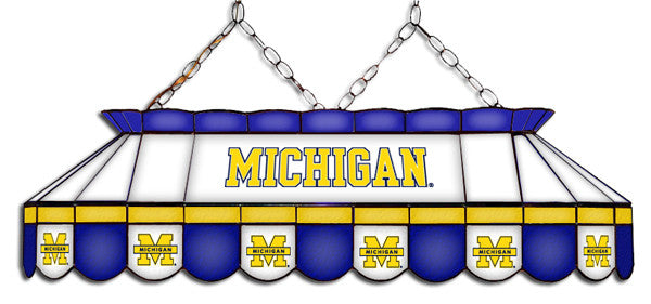 Michigan Wolverines Stained Glass Pool Table Light