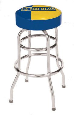 Michigan Wolverines Chrome Barstool