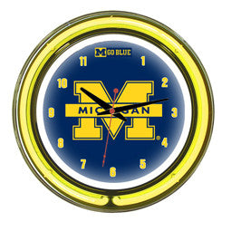 Michigan Wolverines 14" Neon Clock