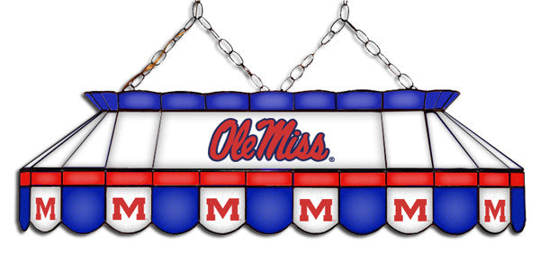 Ole Miss Rebels Stained Glass Pool Table Light