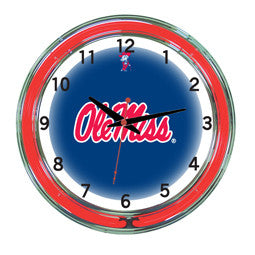 Ole Miss Rebels 18" Neon Clock