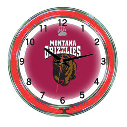 Montana Grizzlies 18" Neon Clock