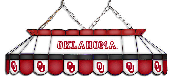 Oklahoma Sooners Stained Glass Pool Table Light