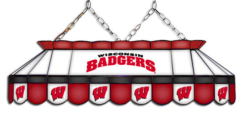 Wisconsin Badgers Stained Glass Pool Table Light