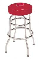 Wisconsin Badgers Chrome Barstool