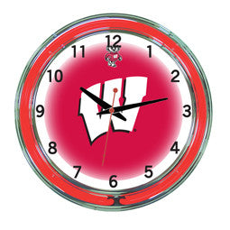 Wisconsin Badgers 18" Neon Clock