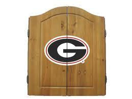 Georgia Bulldogs Dartboard Cabinet Set