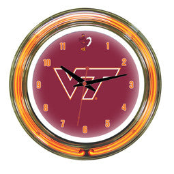 Virginia Tech Hokies 14" Neon Clock