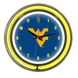 West Virginia Mountaineers 14" Neon Clock