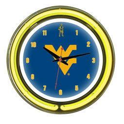 West Virginia Mountaineers 14" Neon Clock