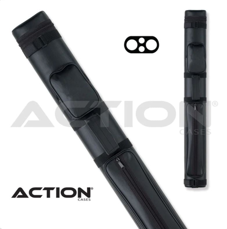 Action AC22 BLACK 2Bx2S Billiards Pool Cue Stick Case
