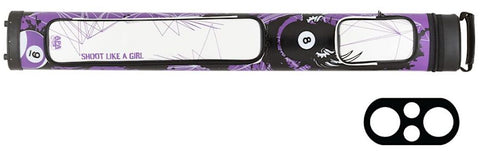 Action APACX22G 2Bx2S Purple Design Billiards Pool Cue Case