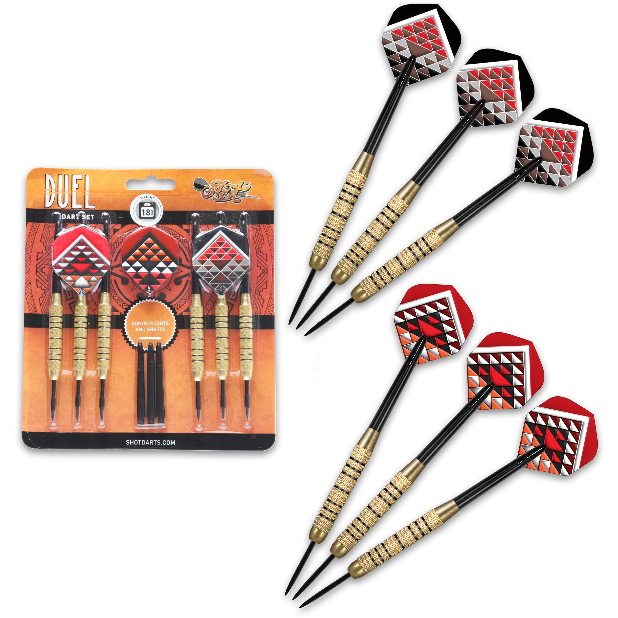 Duel Brass Steel Tip Dart Set 18gm