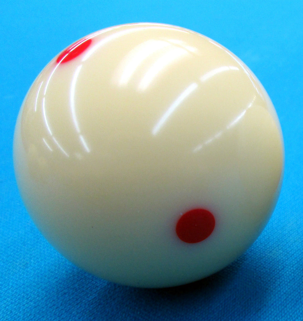 Pro Training Red Dot Cue Ball w/ 6 Red Measles Billiard Dots - Tournament Ball