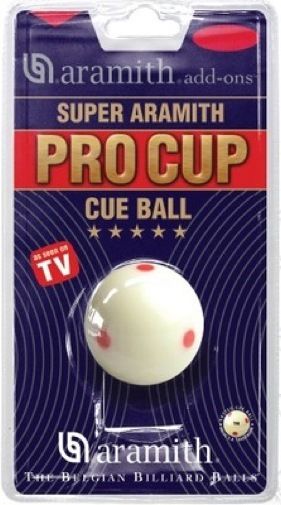 NEW SUPER ARAMITH PRO CUP CUE BALL 6 RED SPOTS TV BALL FREE SHIPPING