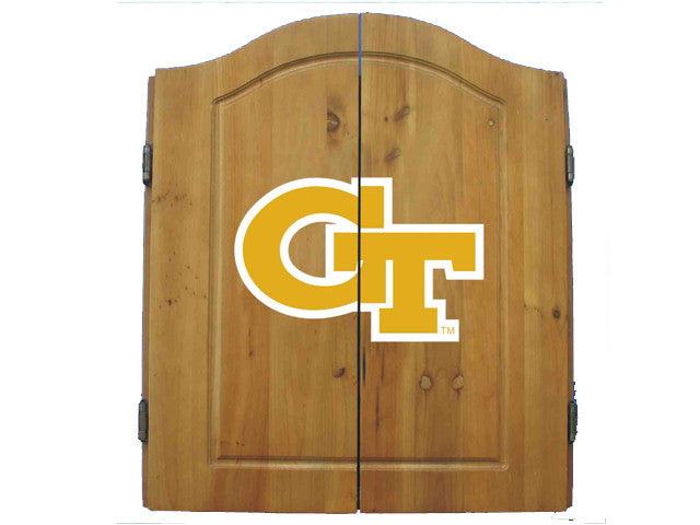 Georgia Tech Yellow Jackets Dartboard Cabinet Set
