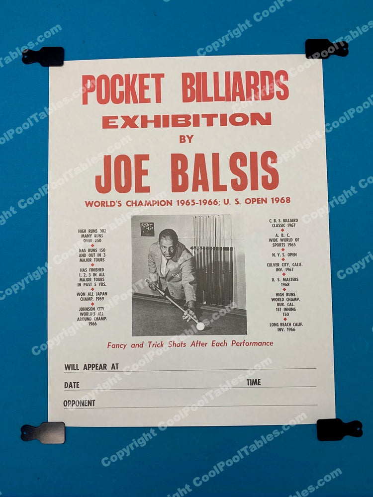 Billiard Poster - Joe Balsis
