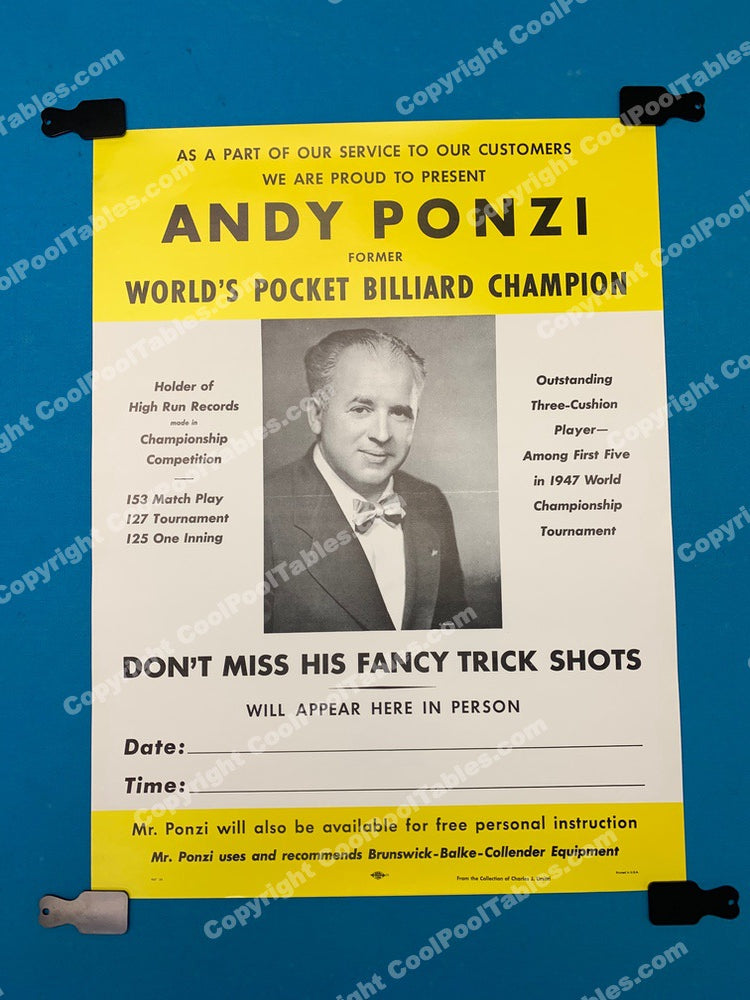 Billiard Poster - Andy Ponzi