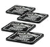 Jack Daniel’s JD-38515 Black Rubber 4-Piece Coaster Set
