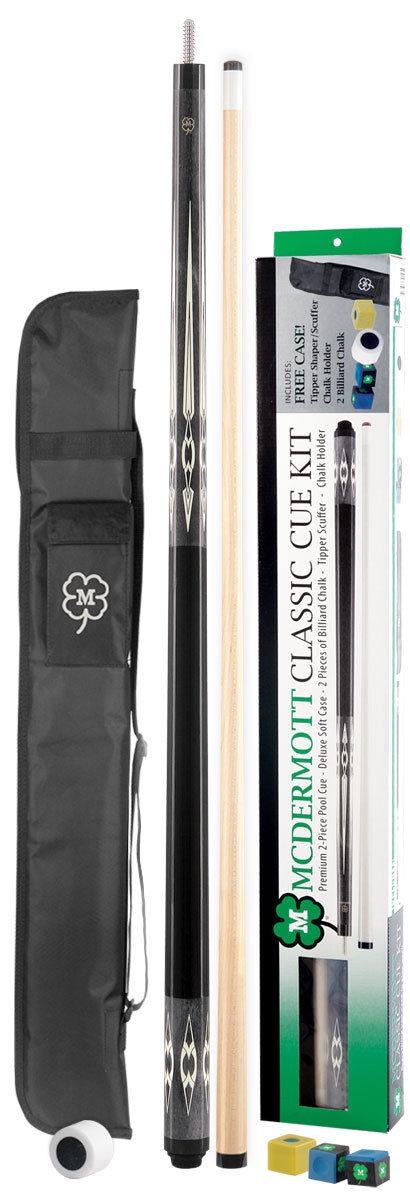 McDermott KIT4 58 in. Billiards Pool Cue Stick + Free Soft Case Included
