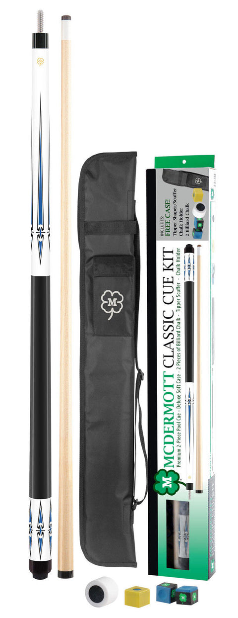 McDermott KIT5 58 in. Billiards Pool Cue Stick + Free Soft Case Included