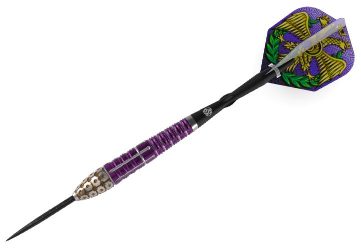 Set Freccette Steel Darts Shot! Roman Empire Legion – 23g, Punta In Acciaio, Barilotti In Tungsteno