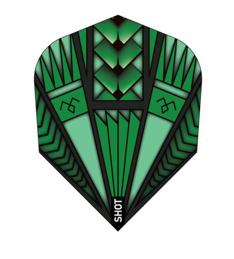 Shot! Darts SF6589 Armour Green Dart Flight Set - Small Standard