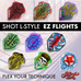 Shot L-Style L3 EZ Shape Warrior Kapene Dart Flight Set