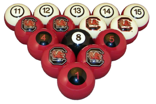 South Carolina Gamecocks Pool Balls