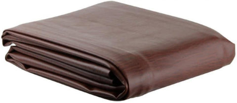 8' Fitted Pool Billiard Snooker Table Cover Heavy Duty Naugahyde - Brown