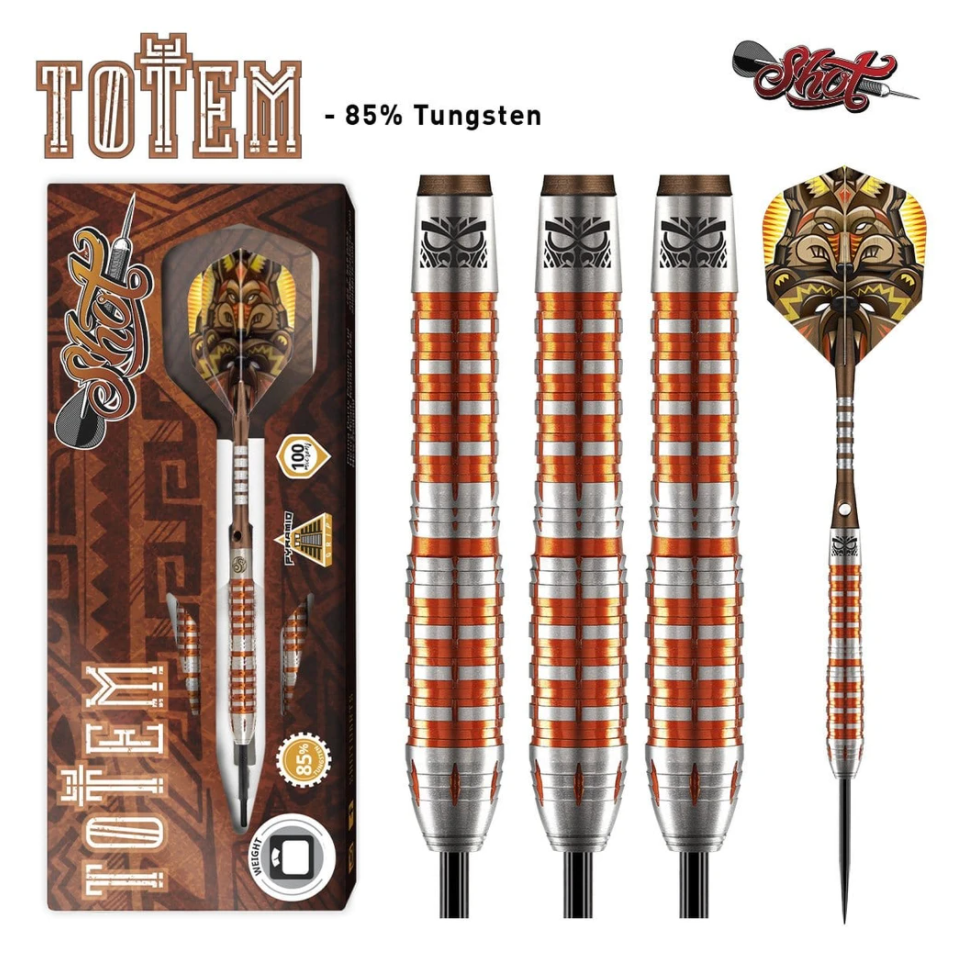 Shot! Darts TOST-325 Totem 3 Series Steel Tip Dart Set 25gm